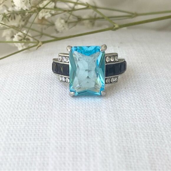 Vintage-style blue ring 💙 - Picture 5 of 6